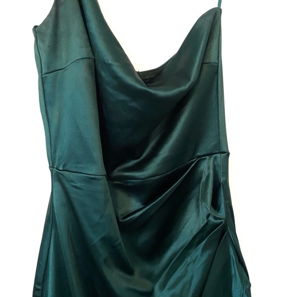 Windsor One Shoulder Dress Dark Forest Green Size Medium - Picture 3 of 10